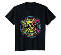 Youth One Piece Anime Straw Hat Pirates Colour Logo Kanji Kids T-Shirt