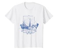 Youth One Piece Going Merry Straw Hat Pirates Blueprint Kids T-Shirt
