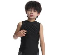 Youth Padded Compression Shirt - Football Rib Protection Chest Heart Guard Shirt, Youth Football Rib Protector, Basketball Protective Equipment Tank Top for Baseball Softball