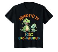 Youth Promoted to Big-Bro-Saurus Big Brother Fun Dinosaur Letters T-Shirt
