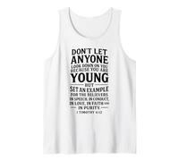 Youth Scripture Faith Bible Verse 1 Timothy 4:12 Empowering Tank Top