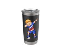 Youth Soccer Dab American Flag Celebration Move Stainless Steel Insulated Tumbler