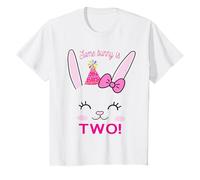 Youth Some Bunny is TWO! 2nd Birthday bunny party theme 2 year old T-Shirt