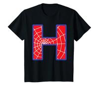 Youth Spider Web Letter H Alphabet Monogram Initial Kids Birthday T-Shirt