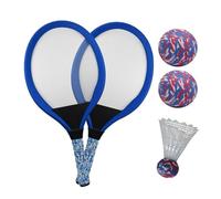 Youth Tennis Racket - Badminton Practice Paddles, Lightweight Polymer Construction, Learning Game Kit Featuring Feathered Accessory For Coordination Growth | Enjoyable Activities During Outdoor