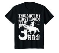 Youth This Ain't My First Rodeo It's My 3rd Birthday Cowboy T-Shirt