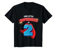 Youth This Little Superhero Is 2 Birthday Superhero 2 Year Old Boy T-Shirt