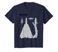 Youth Top Gun Fighter Jet Schematics Kids T-Shirt