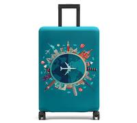 Youth Union Suitcase Covers Protective Case Travel Airplane Pattern Luggage Cover Protector Washable Elastic Cover for Baggage Fits 18-32 Inches Luggage for Business Trip Daily Using