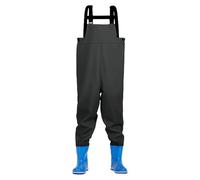 Youth Waders, Waterproof Waders for Kids, PVC Waders, Half Body Fishing Water Trousers with Boots, Quick Release Buckles, Hip Waders, Adjustable for Fishing and Hunting, Water Sports