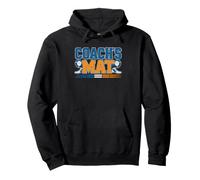 Youth Wrestling Coach Teaching Kids Takedowns Mat Wrestler Pullover Hoodie