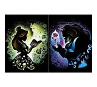 Youtheart Diamond Painting Beauty and Beast Diamond Art Belle, 5D Full Drill Cross Stitch Embroidery Kits (2 Packs)
