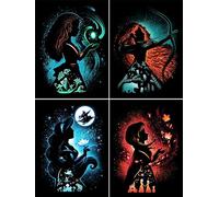 Youtheart Diamond Painting Princesses Diamond Art, 5D Full Drill Cross Stitch Embroidery Kits (4 Packs)
