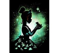 Youtheart Diamond Painting Tiana Diamond Art, 5D Full Drill Cross Stitch Embroidery Kits, DIY Wall Décor