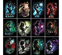 Youtheart Painting with Diamonds Princesses Diamond Art, 5D Full Drill Cross Stitch Embroidery Kits (12 Packs)