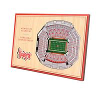 YouTheFan NCAA Desktop Size Team StadiumViews, 12 x 8 Inches, Oklahoma Sooners, Wood Grain