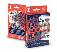 YouTheFan NCAA Illinois Fighting Illini Officially-Licensed Playing Cards - Original Artwork on All face Cards and Jokers - Team’s Official Colors - Quality Linen Texture - Designed in The USA