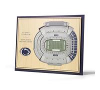 YouTheFan NCAA Penn State Nittany Lions 5-Layer StadiumView 3D Wall Art - Beaver Stadium, 13.00" x 17.00", Team Colors