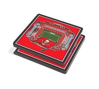 YouTheFan NFL 3D Team StadiumViews 4x4 Coasters - Set of 2