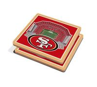 YouTheFan NFL 3D Team StadiumViews 4x4 Coasters - Set of 2