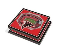 YouTheFan NFL 3D Team StadiumViews 4x4 Coasters - Set of 2