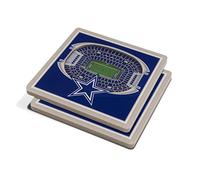 YouTheFan NFL 3D Team StadiumViews 4x4 Coasters - Set of 2