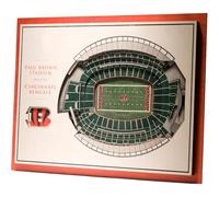 YouTheFan NFL 5-Layer 17 x 13 StadiumViews 3D Wall Art, Cincinnati Bengals