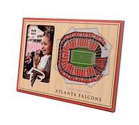 YouTheFan NFL Atlanta Falcons 3D Stadium Picture Frame | 3D Stadium Replica, Personalize with 4” X 6” Photo, Made Of Multiple Layers, Ready To Hang Or Display, Officially Licensed