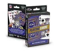 YouTheFan NFL Baltimore Ravens Officially-Licensed Playing Cards - Original Artwork on All face Cards and Jokers - Team’s Official Colors - Quality Linen Texture - Designed in The USA