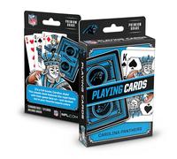 YouTheFan NFL Carolina Panthers Officially-Licensed Playing Cards - Original Artwork on All face Cards and Jokers - Team’s Official Colors - Quality Linen Texture - Designed in The USA