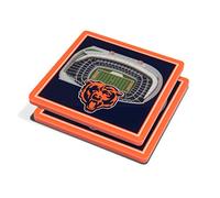 YouTheFan NFL Chicago Bears 3D StadiumView Coasters - Soldier Field