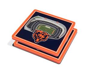 YouTheFan NFL Chicago Bears 3D StadiumView Coasters - Soldier Field