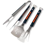 YouTheFan NFL Chicago Bears Spirit Series 3-Piece BBQ Set Stainless Steel, 22" x 9"