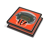 YouTheFan NFL Cincinnati Bengals 3D StadiumView Coasters - Paul Brown Stadium