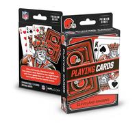 YouTheFan NFL Cleveland Browns Officially-Licensed Playing Cards - Original Artwork on All face Cards and Jokers - Team’s Official Colors - Quality Linen Texture - Designed in The USA