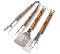 YouTheFan NFL Jacksonville Jaguars Classic Series 3-Piece BBQ Set, Stainless Steel, 22" x 9"