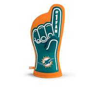 YouTheFan NFL Miami Dolphins #1 Oven Mitt Team Color, 13.25" x 6.5"