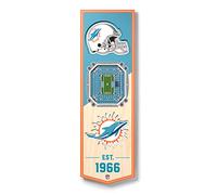 YouTheFan NFL Miami Dolphins 3D Stadium 6x19 Banner - Hard Rock Stadium