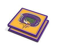 YouTheFan NFL Minnesota Vikings 3D StadiumView Coasters - U.S. Bank Stadium
