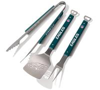 YouTheFan NFL Philadelphia Eagles Spirit Series 3-Piece BBQ Set Stainless Steel, 22" x 9"