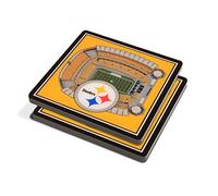 YouTheFan NFL Pittsburgh Steelers 3D StadiumViews Coasters, 4" x 4"
