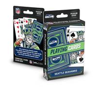 YouTheFan NFL Seattle Seahawks Officially-Licensed Playing Cards - Original Artwork on All face Cards and Jokers - Team’s Official Colors - Quality Linen Texture - Designed in The USA