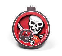 YouTheFan NFL Tampa Bay Buccaneers 3D Logo Series Ornament, team colors, Large