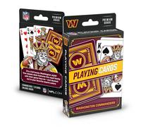 YouTheFan NFL Washington Commanders Officially-Licensed Playing Cards - Original Artwork on All face Cards and Jokers - Team’s Official Colors - Quality Linen Texture - Designed in The USA