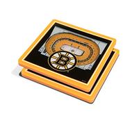 YouTheFan NHL Boston Bruins 3D StadiumViews Coasters, 4" x 4"