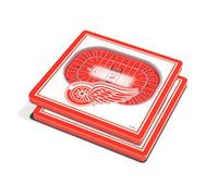 YouTheFan NHL Detroit Red Wings 3D StadiumViews Coasters, 4" x 4"