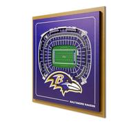 YouTheFan Officially-licensed NFL Baltimore Ravens Stadium Series 3D Wall Art - multi-layer team stadium replica, detailed sports fan gift, indoor decor