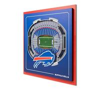 YouTheFan Officially-licensed NFL Buffalo Bills Stadium Series 3D Wall Art - multi-layer team stadium replica, detailed sports fan gift, indoor decor