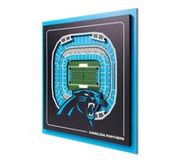 YouTheFan Officially-licensed NFL Carolina Panthers Stadium Series 3D Wall Art - multi-layer team stadium replica, detailed sports fan gift, indoor decor