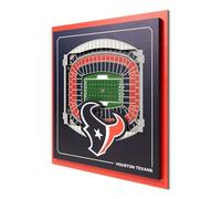 YouTheFan Officially-licensed NFL Houston Texans Stadium Series 3D Wall Art - multi-layer team stadium replica, detailed sports fan gift, indoor decor